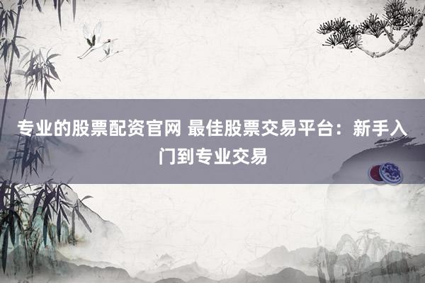 专业的股票配资官网 最佳股票交易平台：新手入门到专业交易