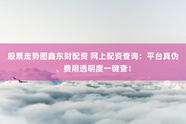 股票走势图鑫东财配资 网上配资查询：平台真伪、费用透明度一键查！